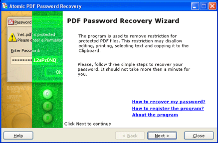 Atomic PDF Password Recovery