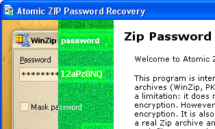 Atomic Zip Password Recovery screenshot